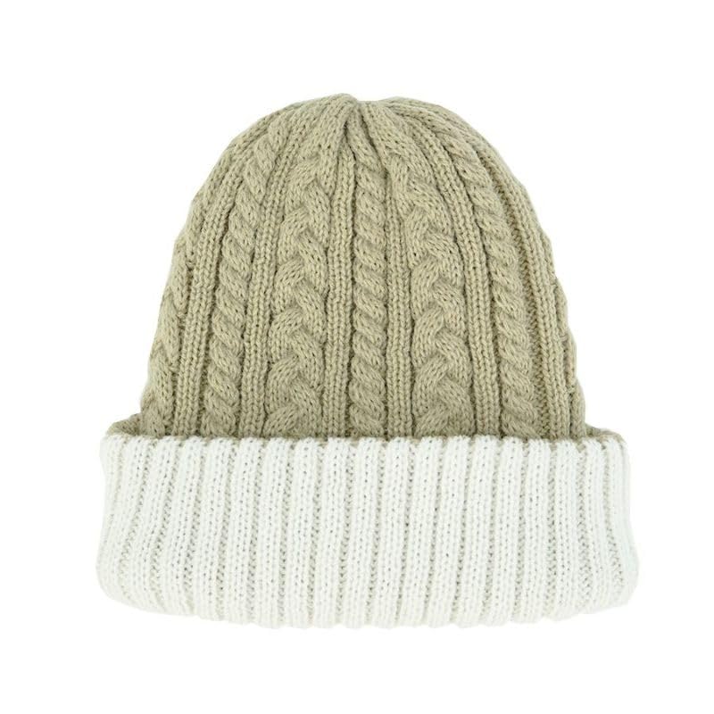 

[polcadot] RV CABLE WATCH/Reversible cable knit hat