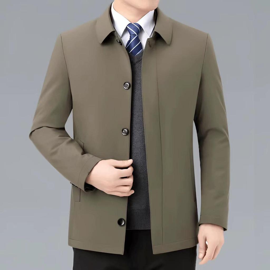 Qualität Mode Herrenjacke Business Casual Jacke Herren Büro Anzugmantel Frühling Herbst Uni Marke Herrenmantel
