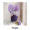 Birthday Wedding Holiday Cake Decoration Set Pink Ball Purple Black Gold Silver Apricot Leaf Cake Decor Supplies