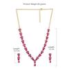 Delicate Ruby Necklace Set For Women