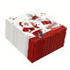 Christmas Party Napkins - Santa Claus, Red and White Holiday Table Decorations, Dinner Napkins, Suitable for Christmas Gathering