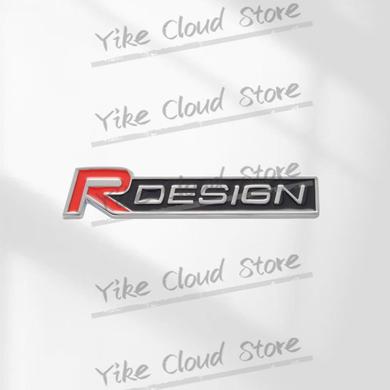 R Design Decoration Emblem 3D Sticker Metal Front Hood Grille Badge For Volvo S40 S60 S80 S90 V60 V40 XC40 XC60 XC90 XC70 V70 T6