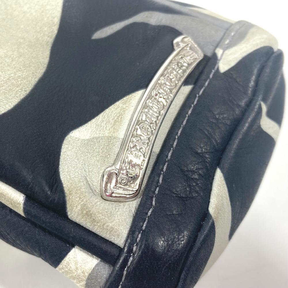 CHROME HEARTS WRISTHER BACK PACK Camouflage Pouch Bracelet Pouch Leather Gray