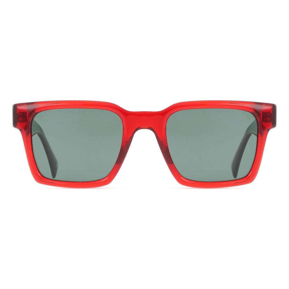Full Rim Square Transparent Red Smartbuy Collection Hibiscus 94765s C3 Fashion Unisex Sunglasses