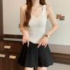 Summer Women's Knitted Vest Camisole: Sweet V-neck Sleeveless Top