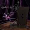 Harz Drachenfigur Magische Fliegende Bücherregal Lampe, Warmes Hängendes Nachtlicht, Fantasy Roman Fan Geschenk Leseecke Dekoration, Einzigartig für Liebhaber