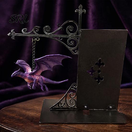 Harz Drachenfigur Magische Fliegende Bücherregal Lampe, Warmes Hängendes Nachtlicht, Fantasy Roman Fan Geschenk Leseecke Dekoration, Einzigartig für Liebhaber
