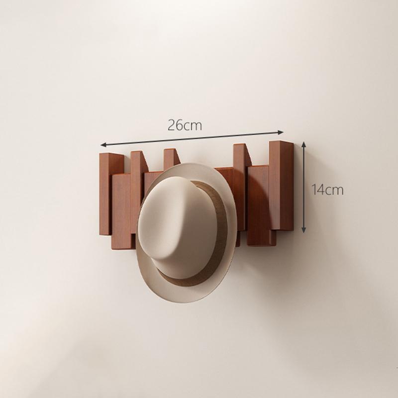 Pianonyckelformad Klädhängare Väggmonterad Bambu Trä Klädkrok Entrédörr Kläder Hatt Hängare Rack Heminredning Möbler