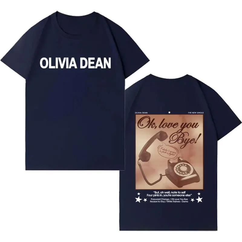 Sängerin Olivia Dean Beliebtes Grafik-Cover Kurzarm-T-Shirt Herren Damen Hip Hop Oversized Hohe Qualität Baumwolle Lässig Gemütlich T-Shirts