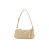 Prada Re-Nylon 2002 Enamel Metal Triangle Logo Zipper Closure Recycled Nylon And Glossy Leather Tote Shoulder Bag Women Bags Beige 1BC201_R789_F0F24