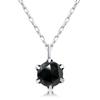 Lala Christie Black Necklace, Pt900, Diamond, 0.3ct, 6-Prong, Platinum, Lp56-0010