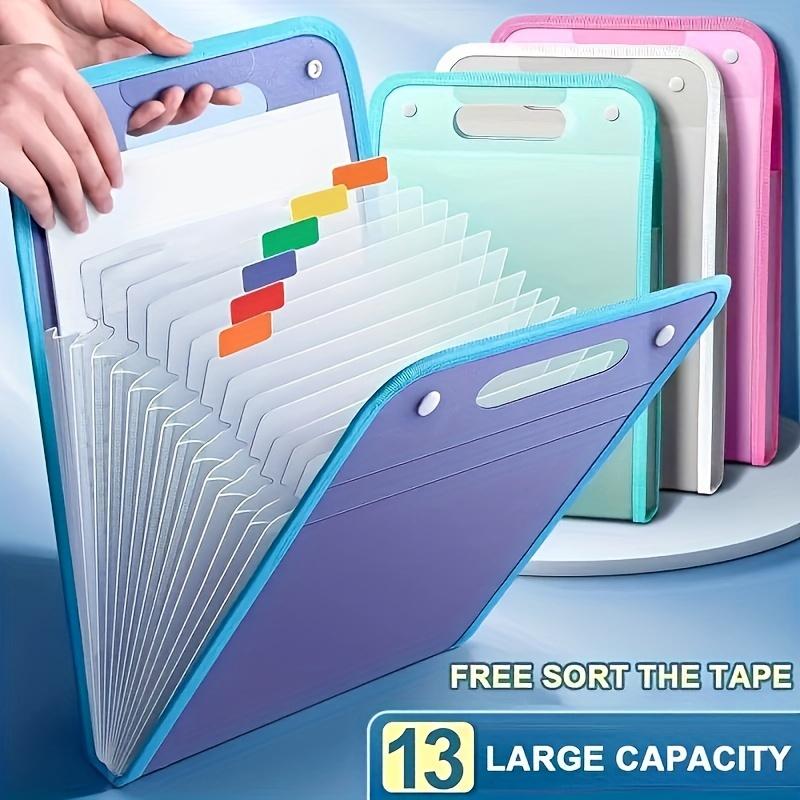 Handheld Folder with 13 Pockets and Large Capacity. File Management Storage Folder. Portable Organ Bag for Easy Reference