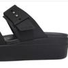 Crocs Women Brooklyn Buckle Low Wedge Heel Slipper Sandals Black 207431 001