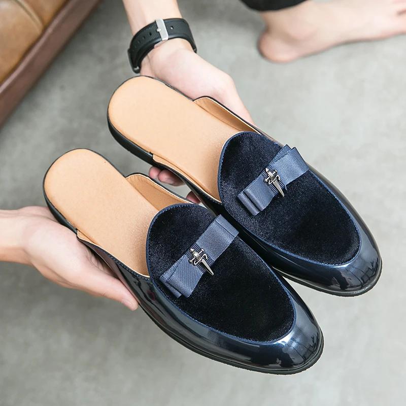 Fashion Summer Fashion Mules Casual Half Slippers Genuine Leather Men’s Half Shoes for Men Shoes Designer Shoes Fashion Loafers Luxury