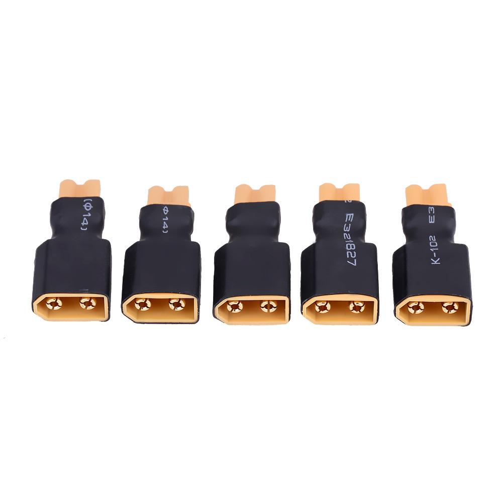 

5pcsset RC Drone Connector Adapter Battery Converter Plug (XT30 Female to XT60 Male )