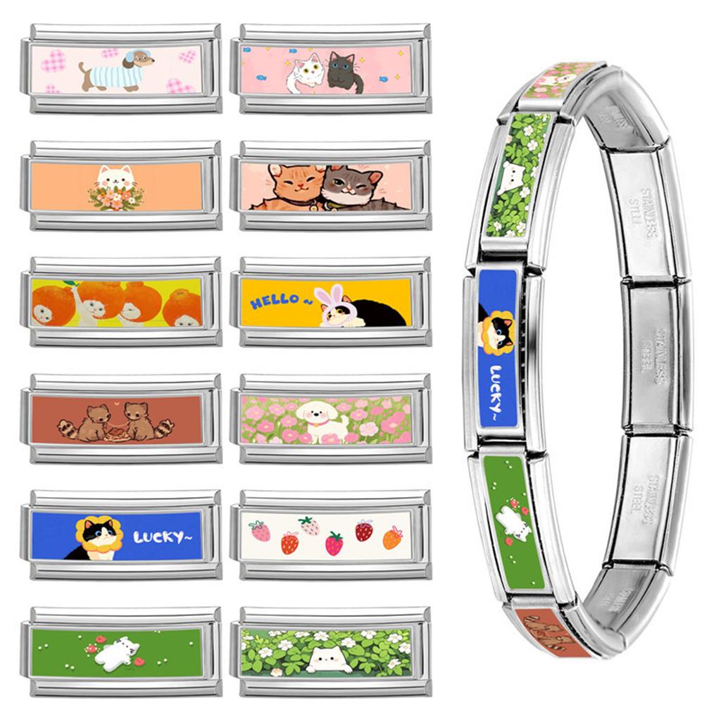 Photo Theme Beads Charm Link Fashion Accessary Modular Bracelet Making Supplies Unique Module Suitable for Jewelry