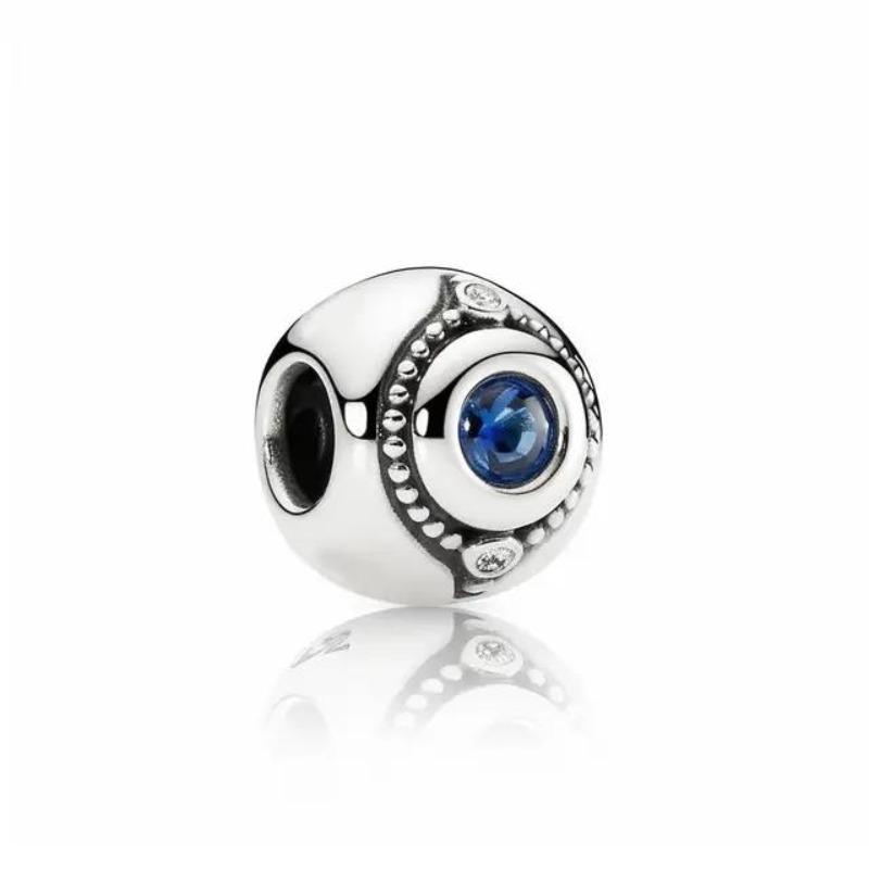 Brandneuer Kupfer Griechisches Auge Teufelsauge Anhänger Mit Holzkohleperlen Passend Für Original Armband DIY Damenschmuck