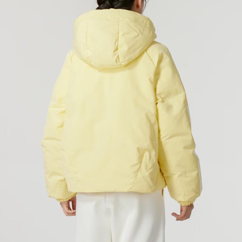 Adidas Fashion Hooded Comfortable Warm Sports Down Jacket Women Jacket Yellow JG5922
