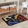 1PC Playful Cartoon Pets Kitchen Rug Non-Slip Door Mat Pop Design Bathroom Rug Bath Mat Carpet for Home Sink Laundry Decor