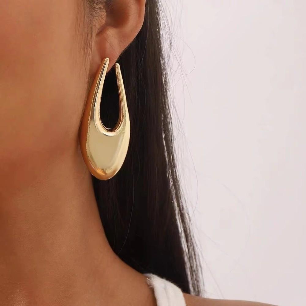 1 Pair Vintage Geometric Dangle Earrings Metal Minimalist Gold Earrings  Party