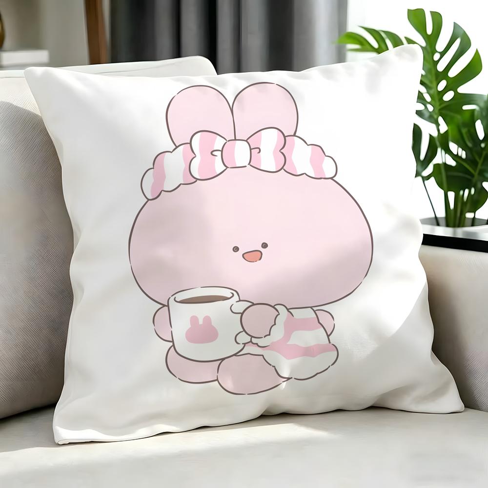 Cartoon Asamimichaan Asleep Cushion Cover Cushion Cover Set 4Pcs 50X50 45X45 40X40 Pillowcase Decorative Sofa Home Decor