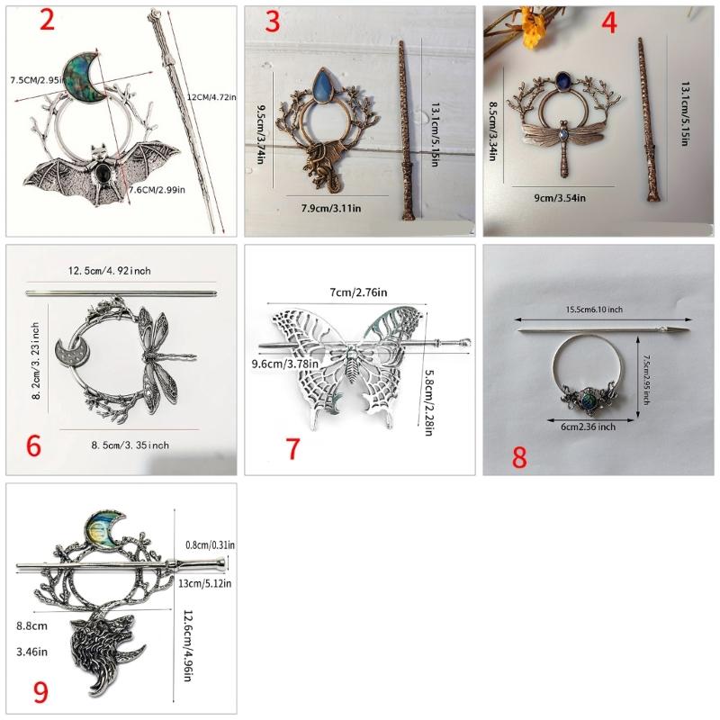 Vintage Butterfly Hair Claw Decoration For Women Inspire By Culture With Silver Plating and Crescent Shape Daily Use