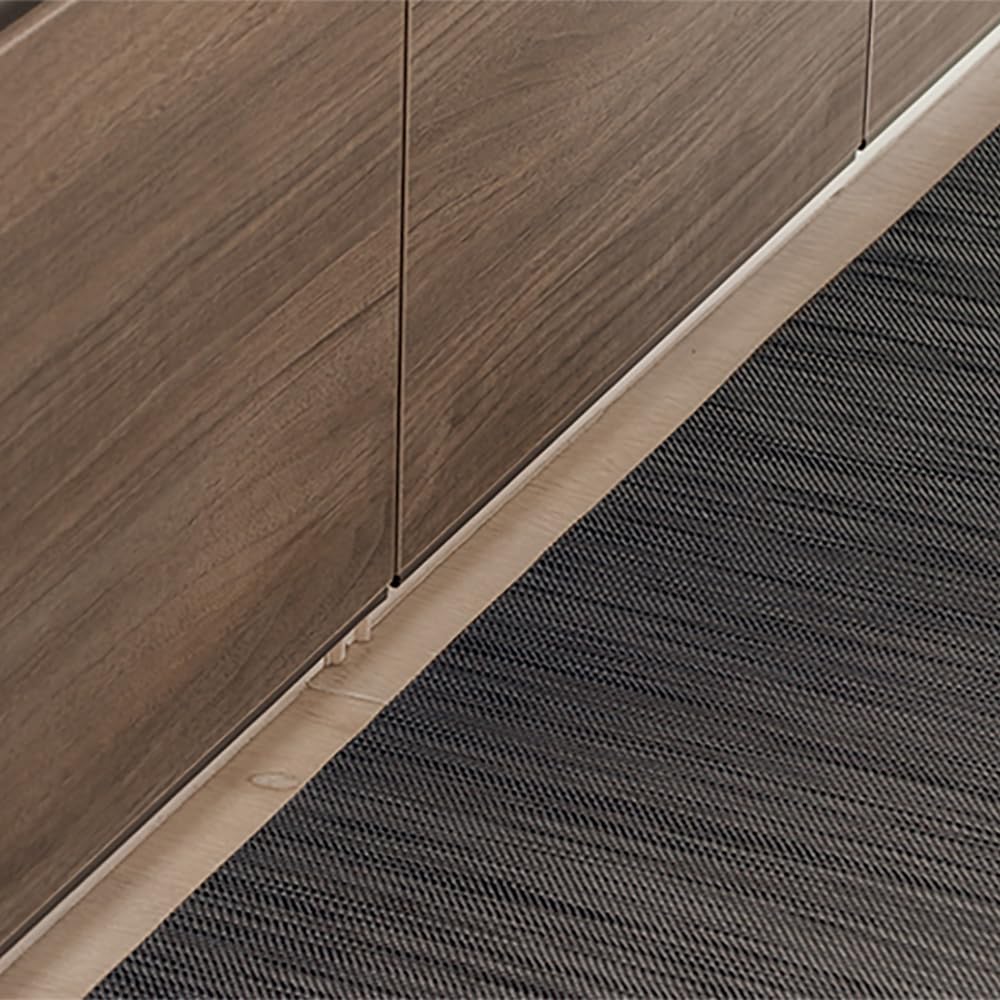 Bestco Kitchen Wipeable PVC Classic 45 x 180 Mat, Textile-Look, Black, cm, Water-Repellent, Antibacterial, ND-6295