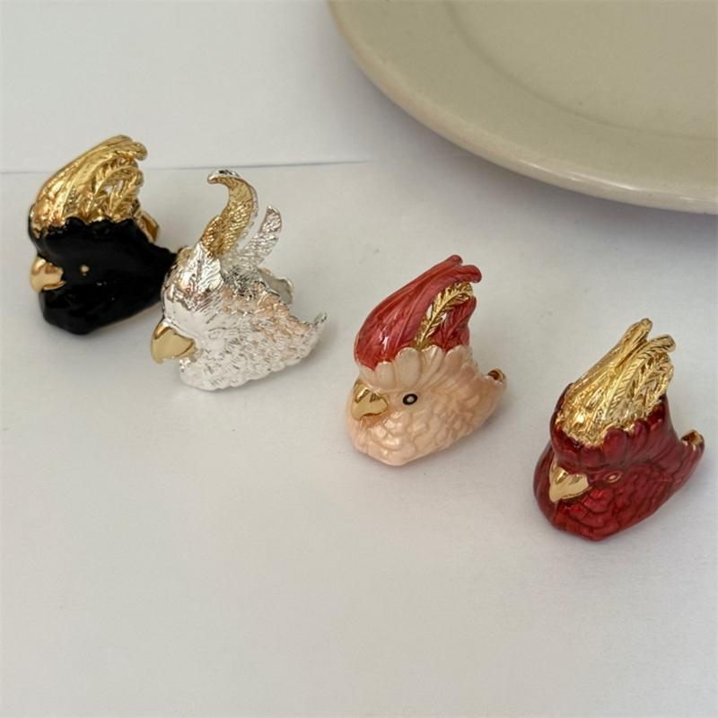 Artistic Conure Molded Statement Hoop Modifiable Size Traditional Oil Drop Workmanship Comfortable Metal Jewelry Gift