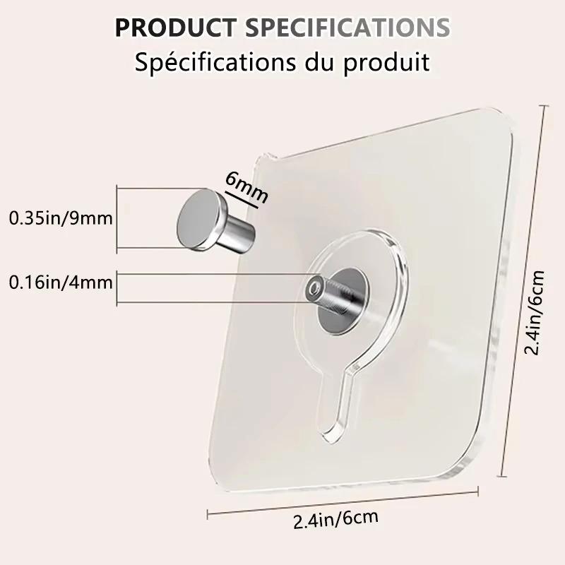 Strong Adhesive Wall Hook Without Piercing Picture Hanger Self-adhesive Wall Hangers Without Holes for Frame Poster Photo Clock