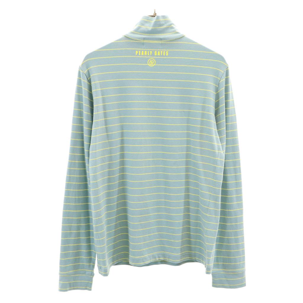PEARLY GATES Border Pattern golf Long sleeve High neck T-shirt 2 Ron T Women Used