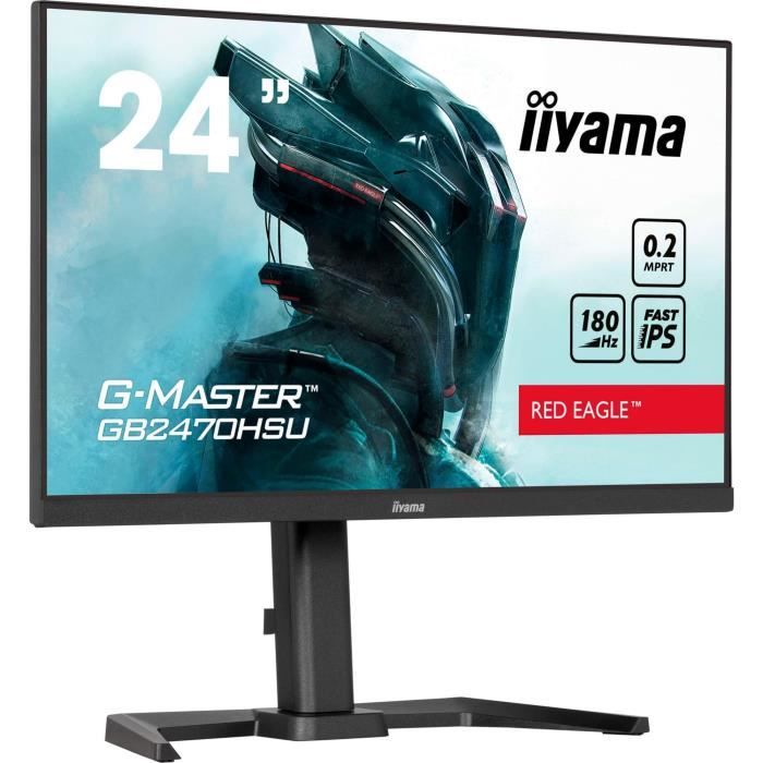 Ecran PC - IIYAMA - GB2470HSU-B6 - 24" IPS FHD 1920 x 1080 - 0,2ms - 180Hz - HDMI DP - Noir