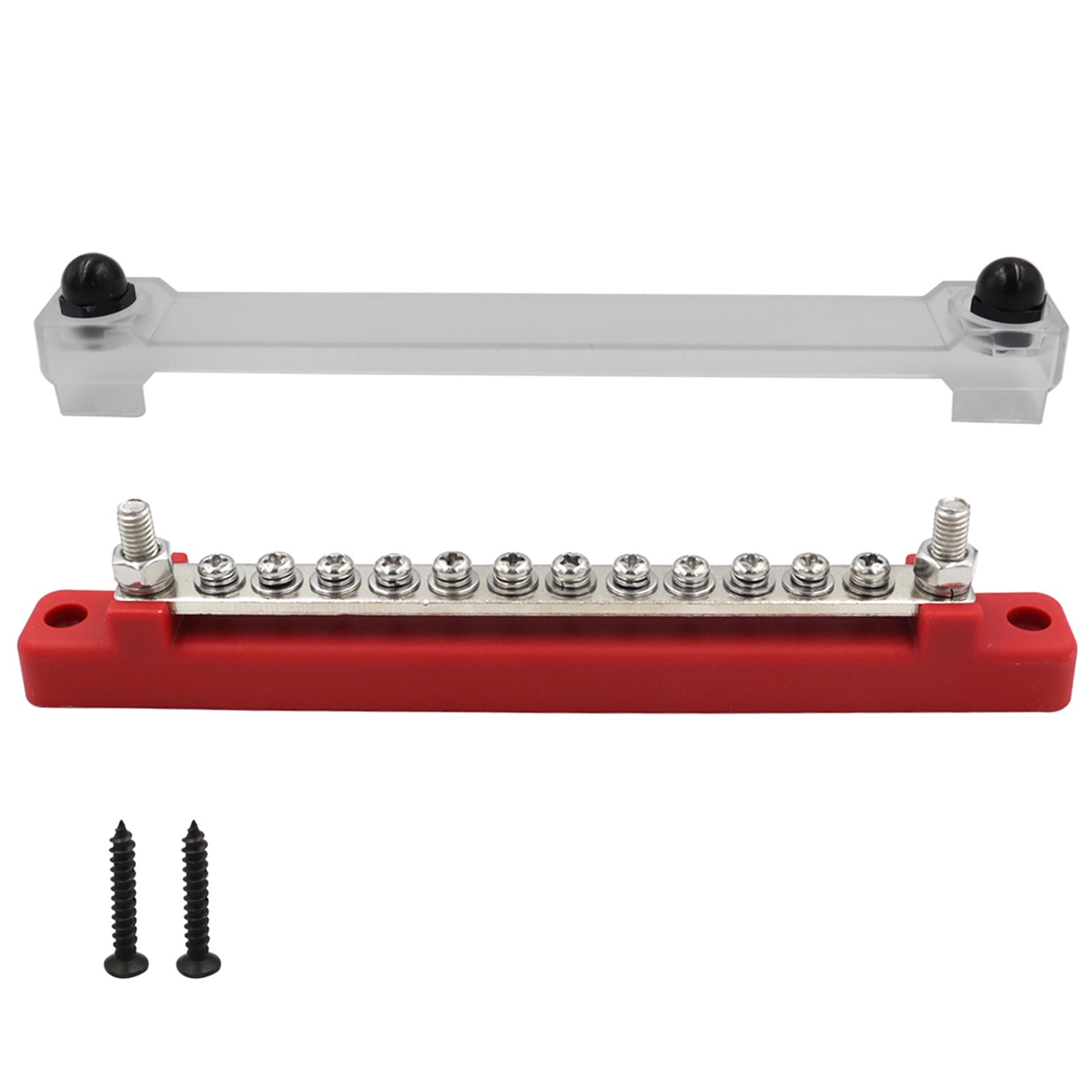 

Комплект распределительного блока клеммной колодки 6/12, черный/красный для автомобиля, лодки, яхты 12 Terminal красный