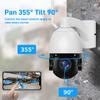 4K 8MP PTZ IP Outdoor 50X Zoom WiFi Surveillance Camera 120M IR Distance Security Protection Metal Shell Smart CCTV Cam