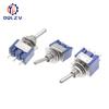 Miniature Lever Toggle Switch Single Pole Double Throw ON-OFF-ON /ON-ON 120VAC 6A 1/4 Inch Mounting MTS-102 103 202 203