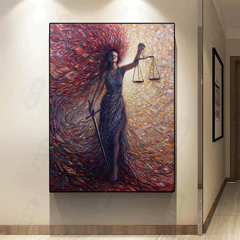 Goddess of Justice Poster Abstract Women Wall Art Pictures Canvas Print for Modern Living Room Home Decor Painting Gifts Cuadros