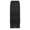 2025 Summer Pleated Tassel A-line Midi Skirt – High Waist Commute Design for Women