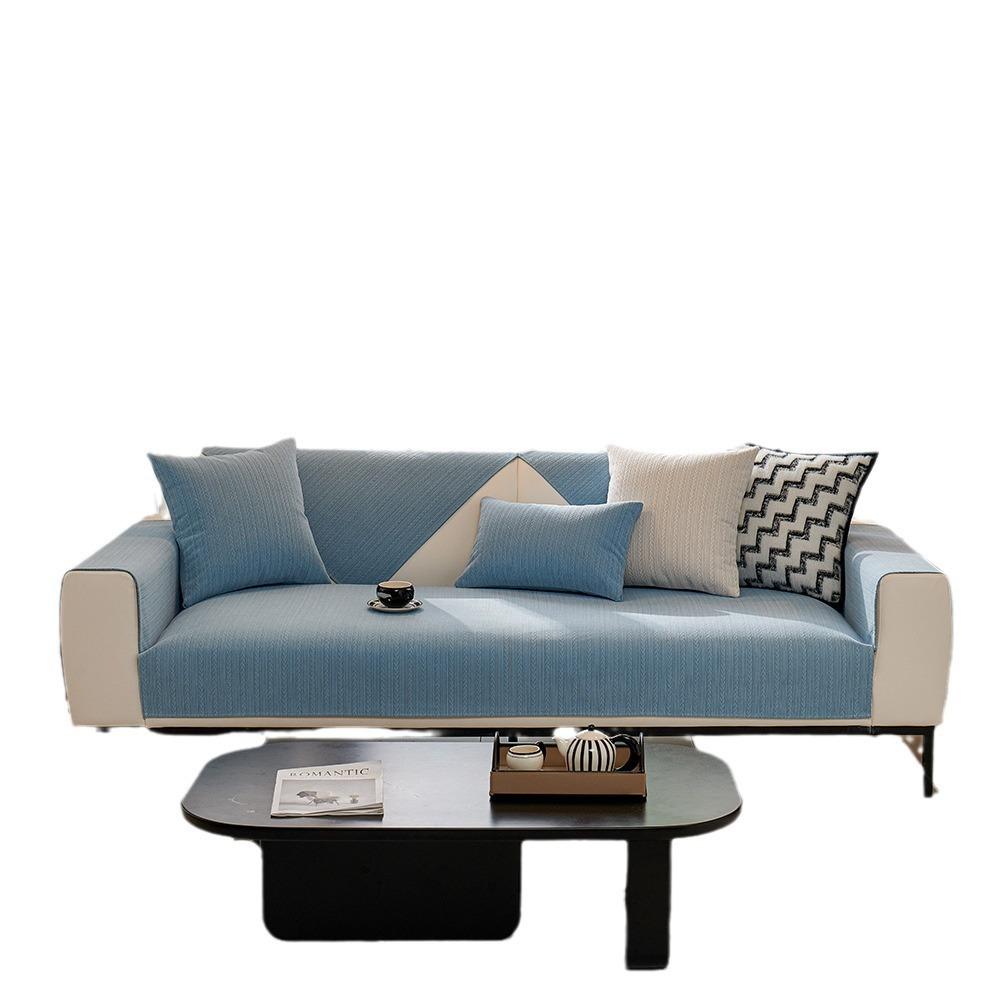 Simple And Modern Solid Color Waterproof Sofa Cushion Universal In All Seasons Chenier Living Room Fabric Non-Slip Leather All-Inclusive Sofa Cover