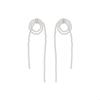 Luxenter Earrings In 925 Sterling Silver and White Pearl, Rhodium Finish - Lima