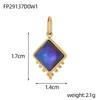 CARLIDANA Stainless Steel Colorful Natural Stone Charm Square Shapes Gold Color Pendants Jewelry Making DIY Necklace Accessories