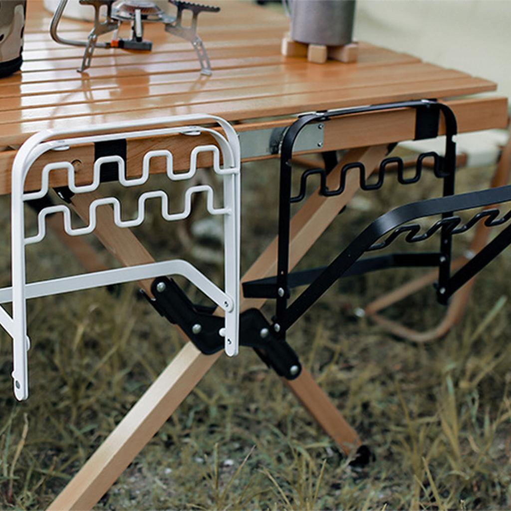 Faltbarer Müllbeutelständer Tragbar Extra Breit Dickes Eisen Müllbeutelständer für Außen Weiß