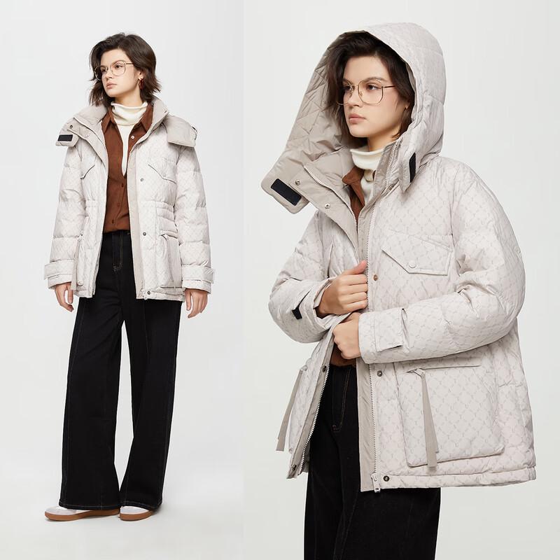Women's Fashion Hooded Mid-Length Down Jacket