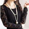 Elegant Pearl Sweater Necklace: Women's Luxury Fashion, Long Japanese & Korean Style
