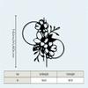 Vintage Floral Metal Wall Art Black White Modern Iron Sculpture Living Room Home Decor Gift
