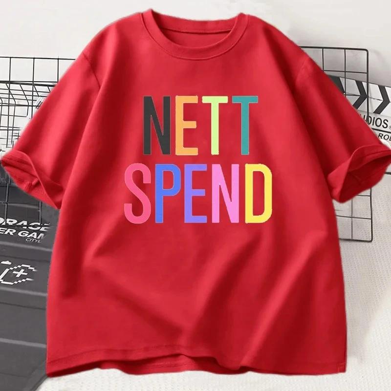 Nettspend T-Shirt Tee Tour Merch Y2k Kleidung Unisex Lässiges Hip Hop T-Shirt Unisex Kurzarm T-Shirt Tees Y2k Grafik T-Shirt