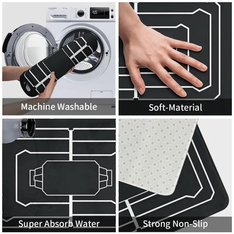Simple Line Carpet, Entrance Door and Foyer Carpet, Anti-slip and Dirt-resistant Carpet, Bathroom Carpet, Home Decoration