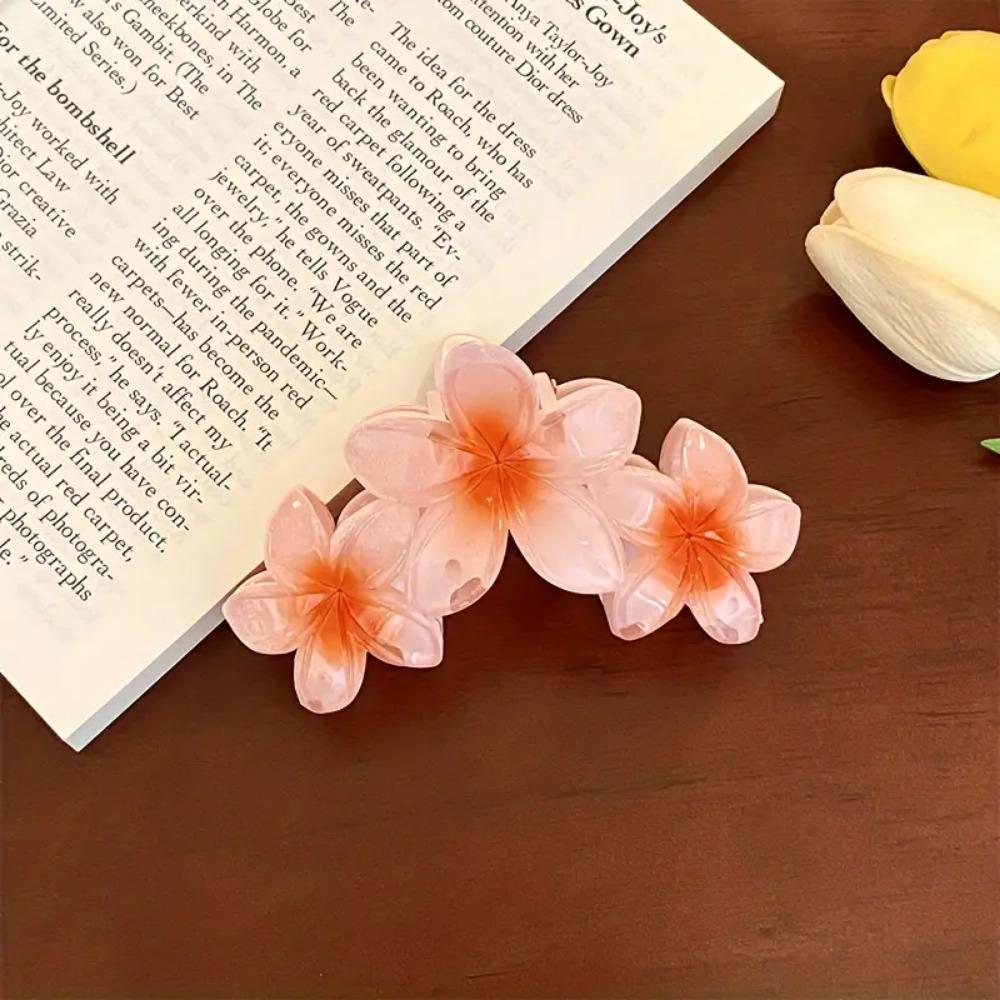 

Новый конфетный цветной цветок сладкий большой градиент акула клип шпилька головной убор головной убор волосы 1PCS оранжевый