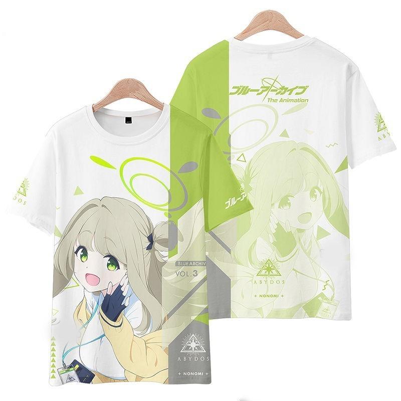 Blue Archive Takanashi Hoshino Anime 3D Print T-Shirts Men Women Short Sleeve T Shirt Tops Y2K Street Harajuku Tees Men Clothing