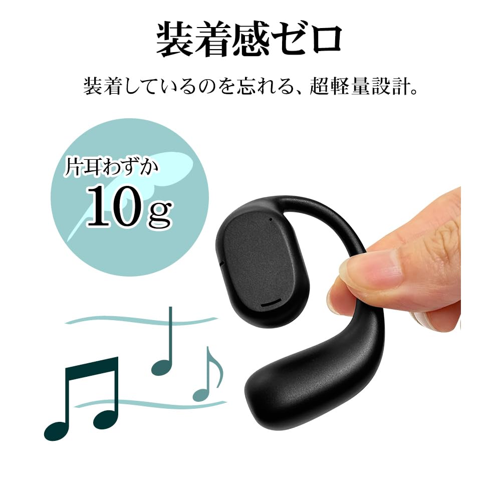 Rasta Banana Air Conduction True Wireless Stereo Earphones with Bluetooth RTWS07WH Mic, 5.3, TWS, Waterproof, White,