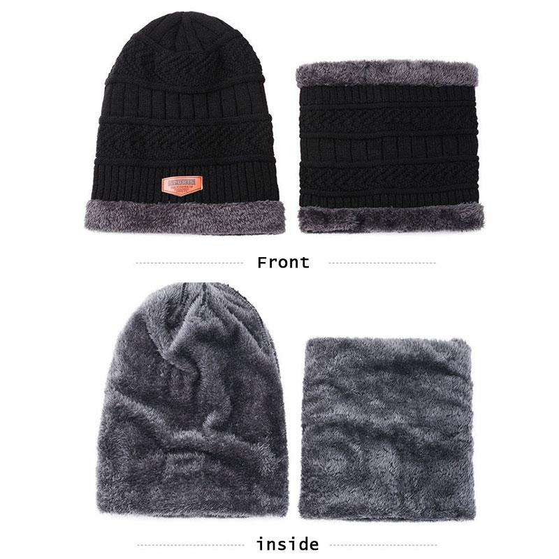 Unisex Winter Hats Knit Cap Men and Women Knit Cap Outdoor Riding Hat Warm Thickening  Plus Winter Ski Mask Hat