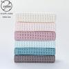 Japanese Style Pure Cotton Waffle Weave Face Towel, Solid Color, 34x74CM, Absorbent & Quick-Drying.